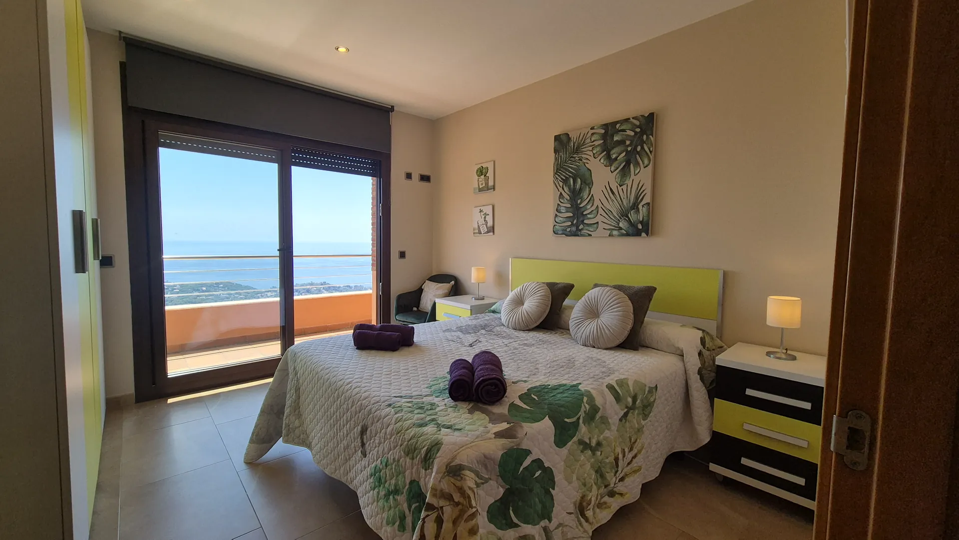 Dormitorio con vistas antes de la sesión