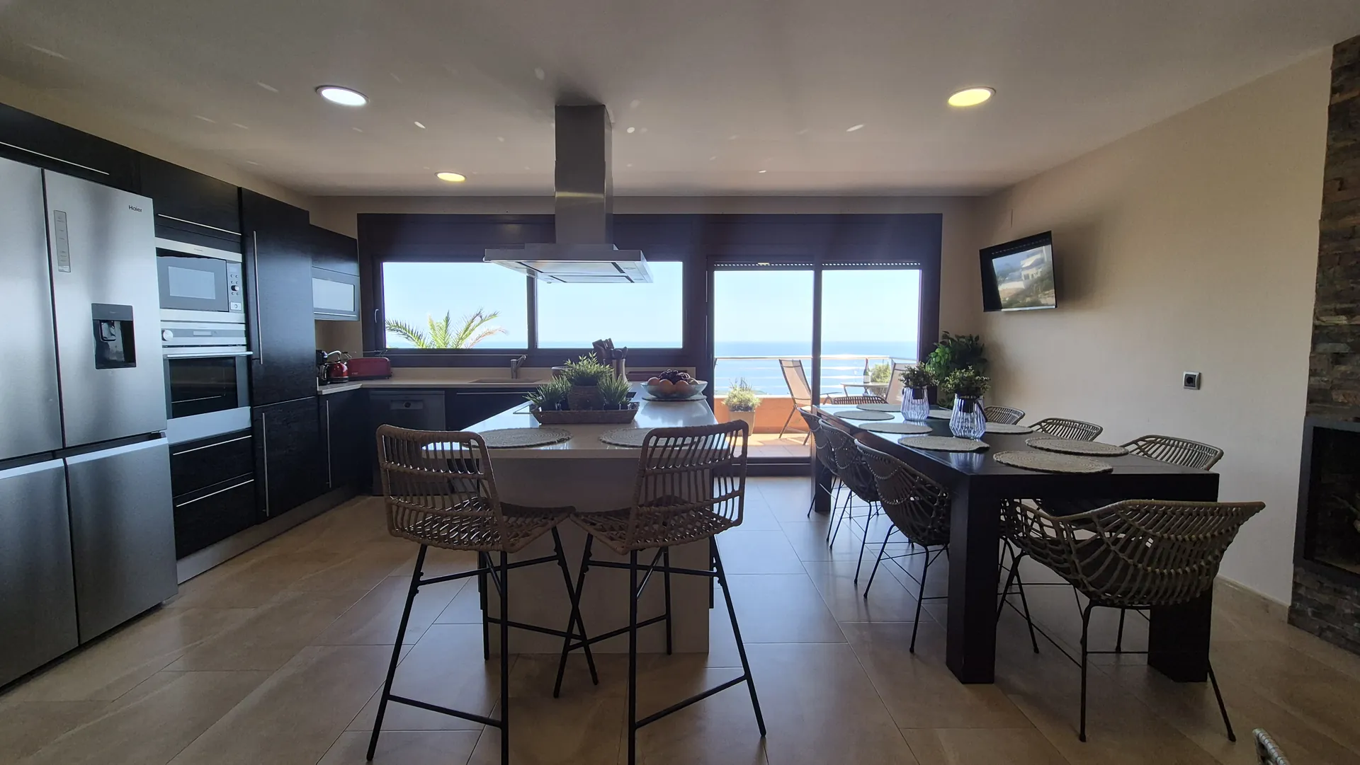 Cocina con vistas antes de la sesión